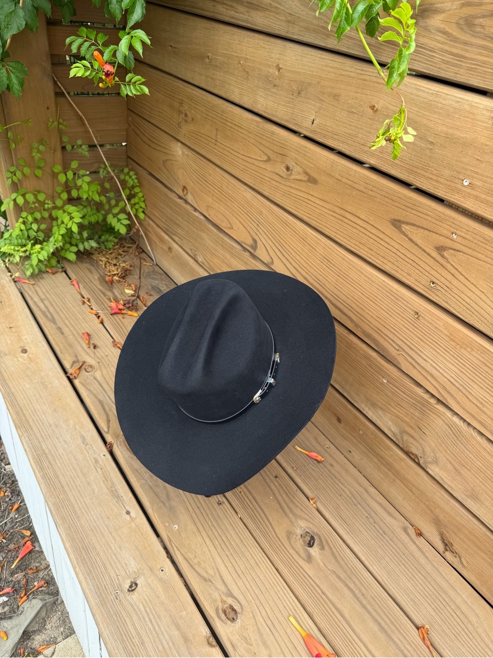 Vintage Resistol 4X Beaver Black Cowboy Hat Long Oval Size 7